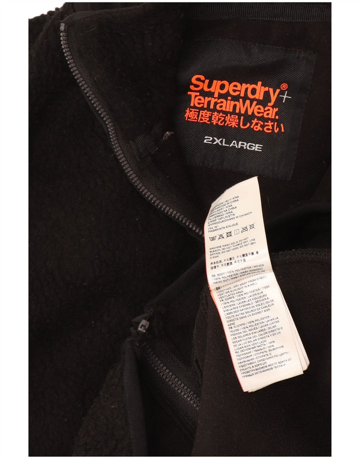Giacca in pile da uomo Superdry UK 44 2XL poliestere nero