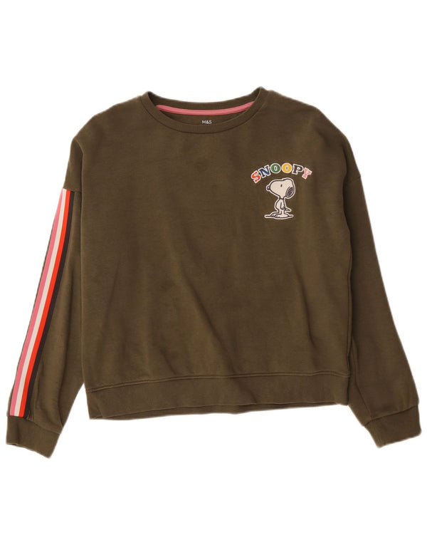 Felpa Marks & Spencer per ragazze Peanuts 13-14 anni color kaki