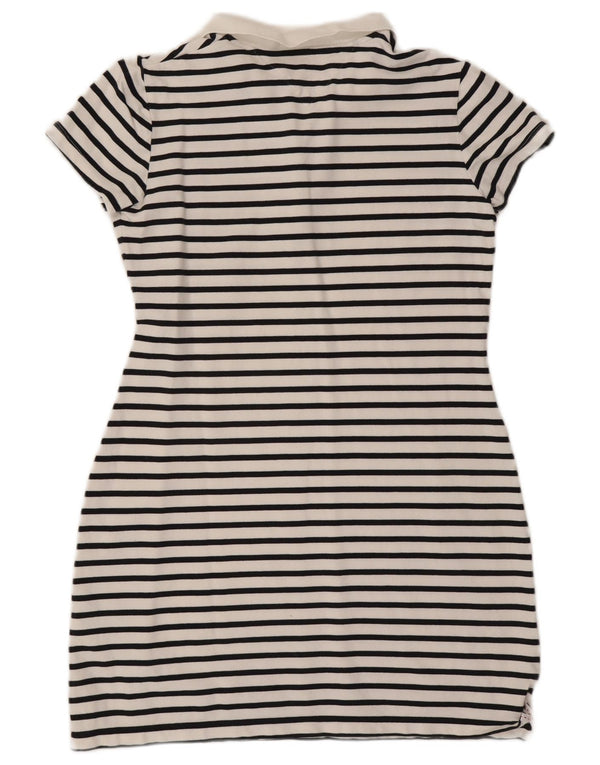 Abito polo da donna Tommy Hilfiger UK 18 XL cotone a righe bianche