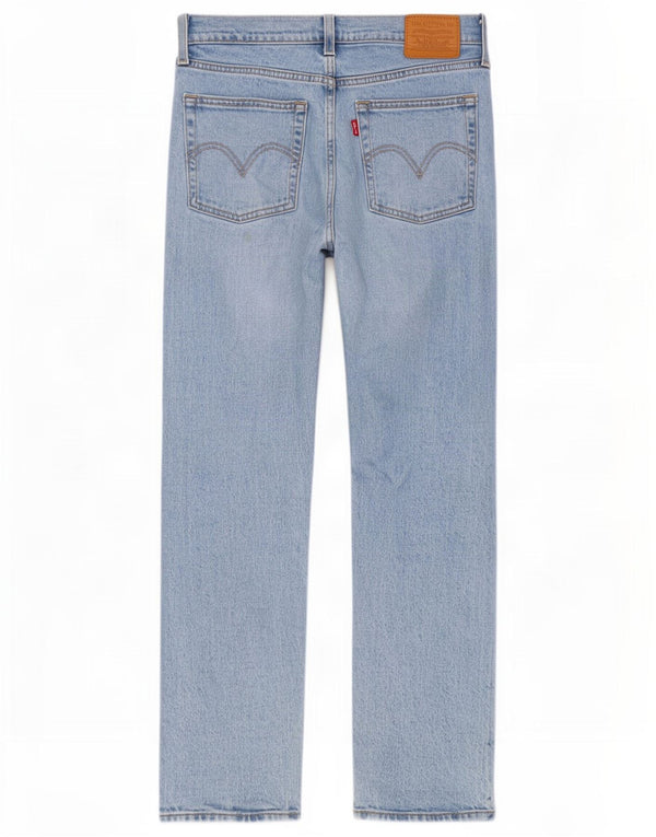 Jeans dritti invecchiati con zeppa da donna Levi's W25 L28 cotone blu