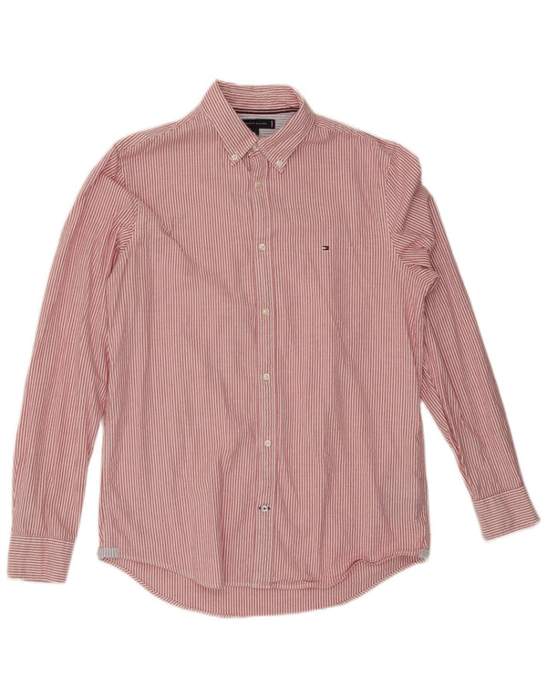 Camicia slim fit da uomo Tommy Hilfiger grande gessato rosso