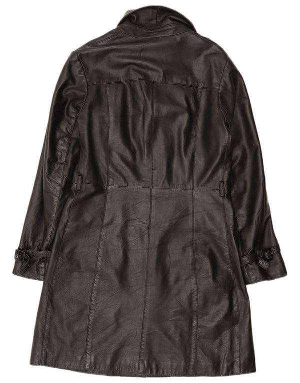 Conbipel Womens Leather Coat IT 46 Large Black