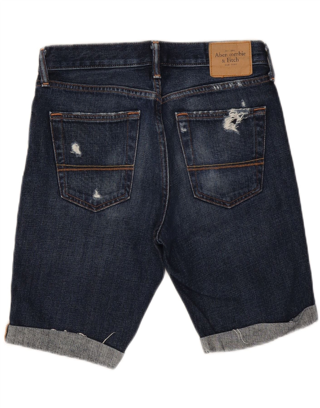 ABERCROMBIE & FITCH Womens Denim Shorts W30 Medium  Navy Blue Cotton Vintage Abercrombie & Fitch and Second-Hand Abercrombie & Fitch from Messina Hembry 