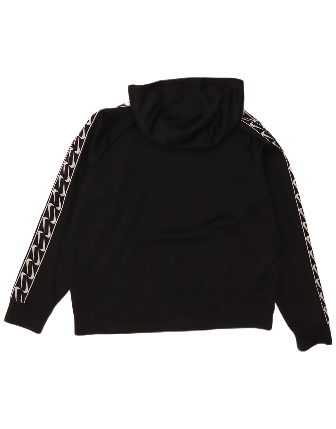 Felpa con cappuccio oversize grafica Nike da donna UK 14 poliestere nero medio