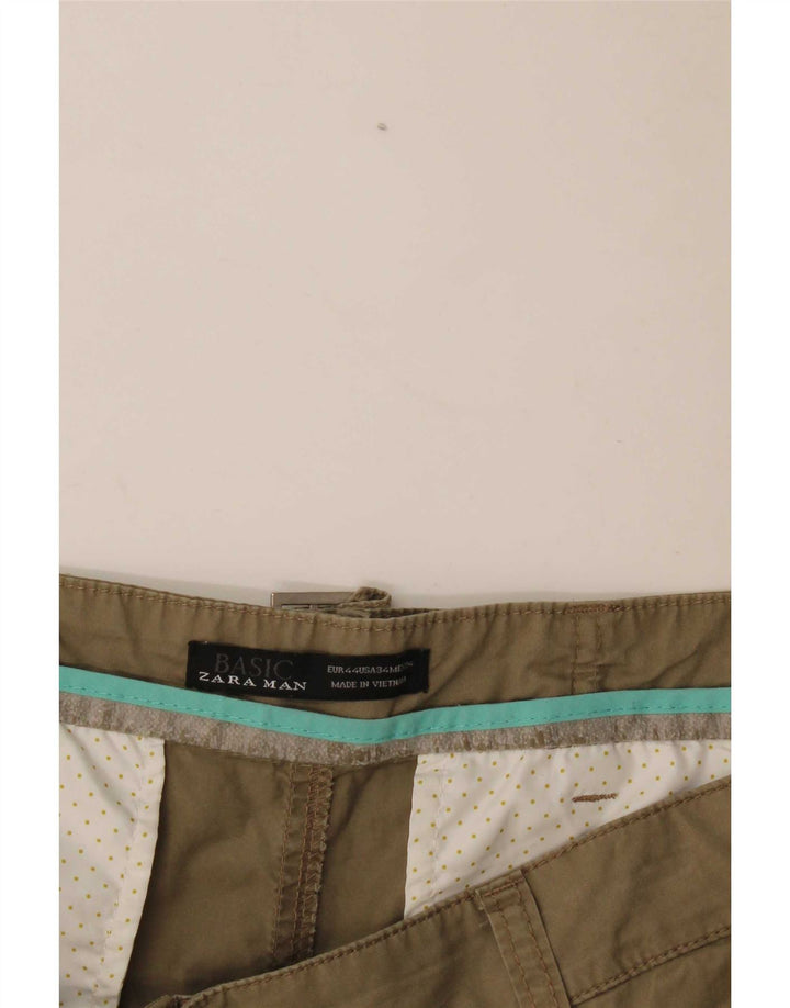 Pantaloncini chino da uomo Zara EU 44 Large W34 Khaki