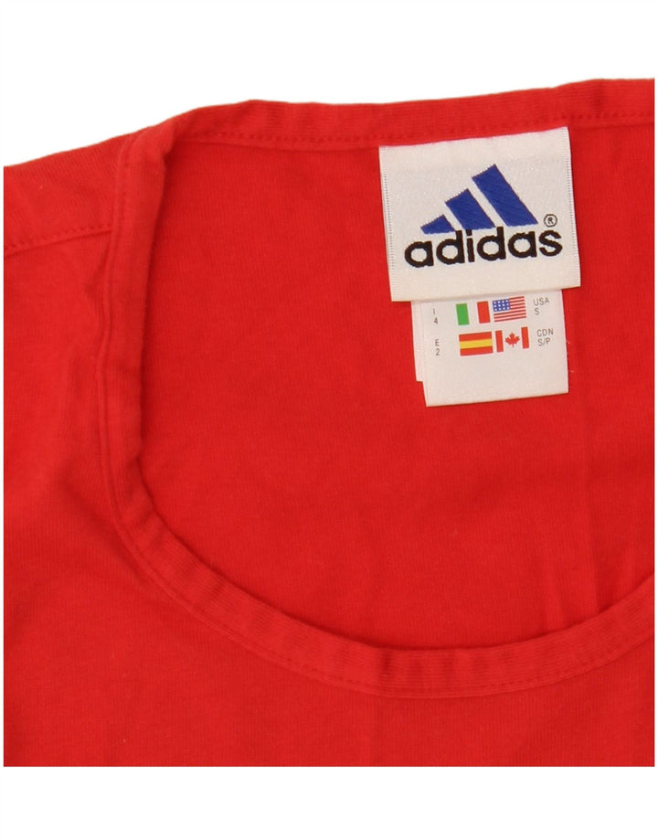 Canotta da uomo Adidas UK 36/38 piccolo cotone rosso