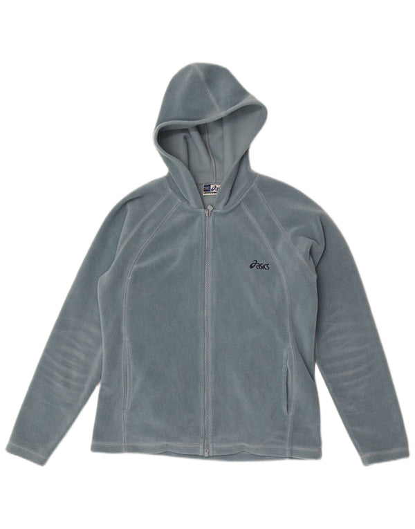 Giacca in pile con cappuccio Asics da donna UK 12 blu medio