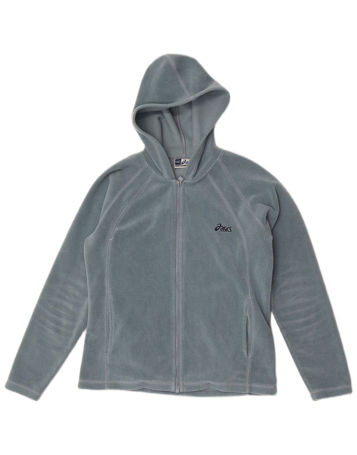 Giacca in pile con cappuccio Asics da donna UK 12 blu medio