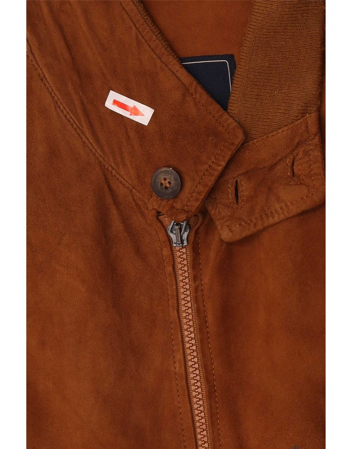 Giubbotto bomber in pelle scamosciata da uomo Ivy Oxford IT 52 XL Marrone