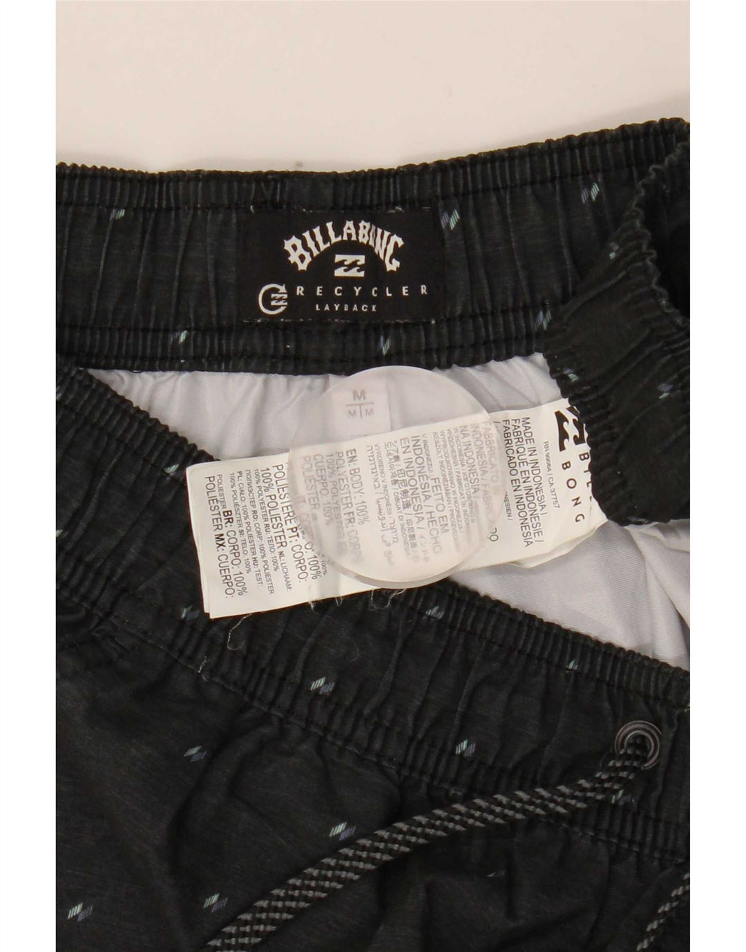Pantaloncini da bagno da uomo Billabong medio poliestere maculato kaki