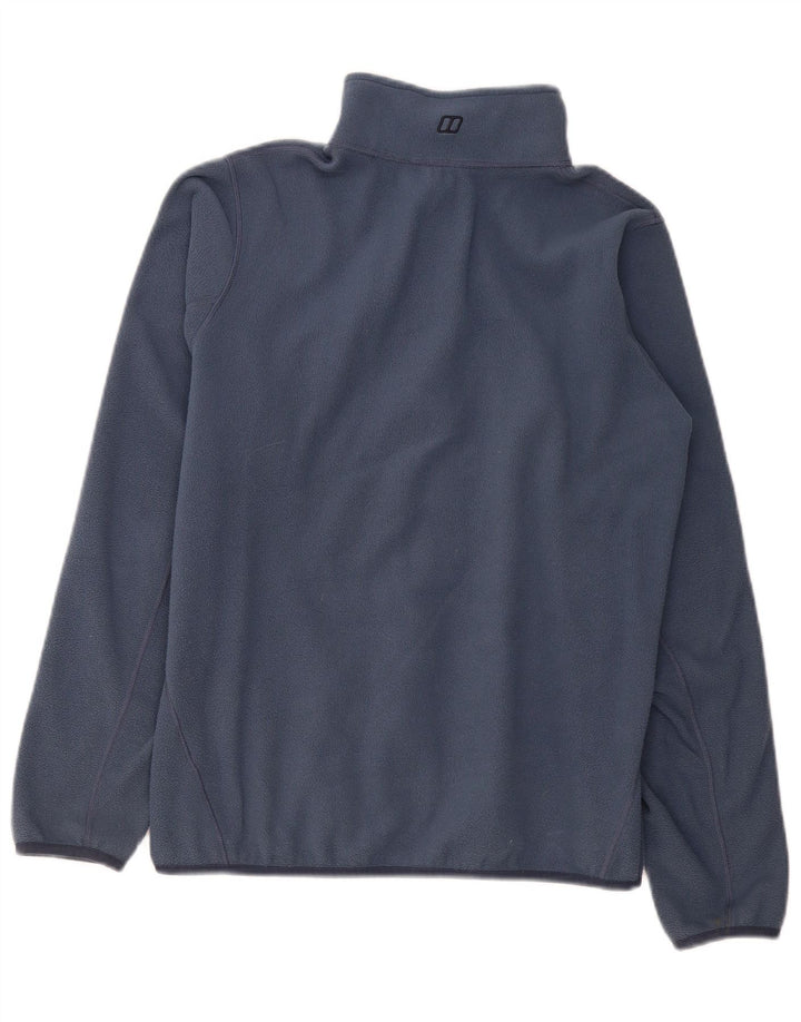 Maglione in pile da donna con collo e zip BERGHAUS UK 14 grande blu navy