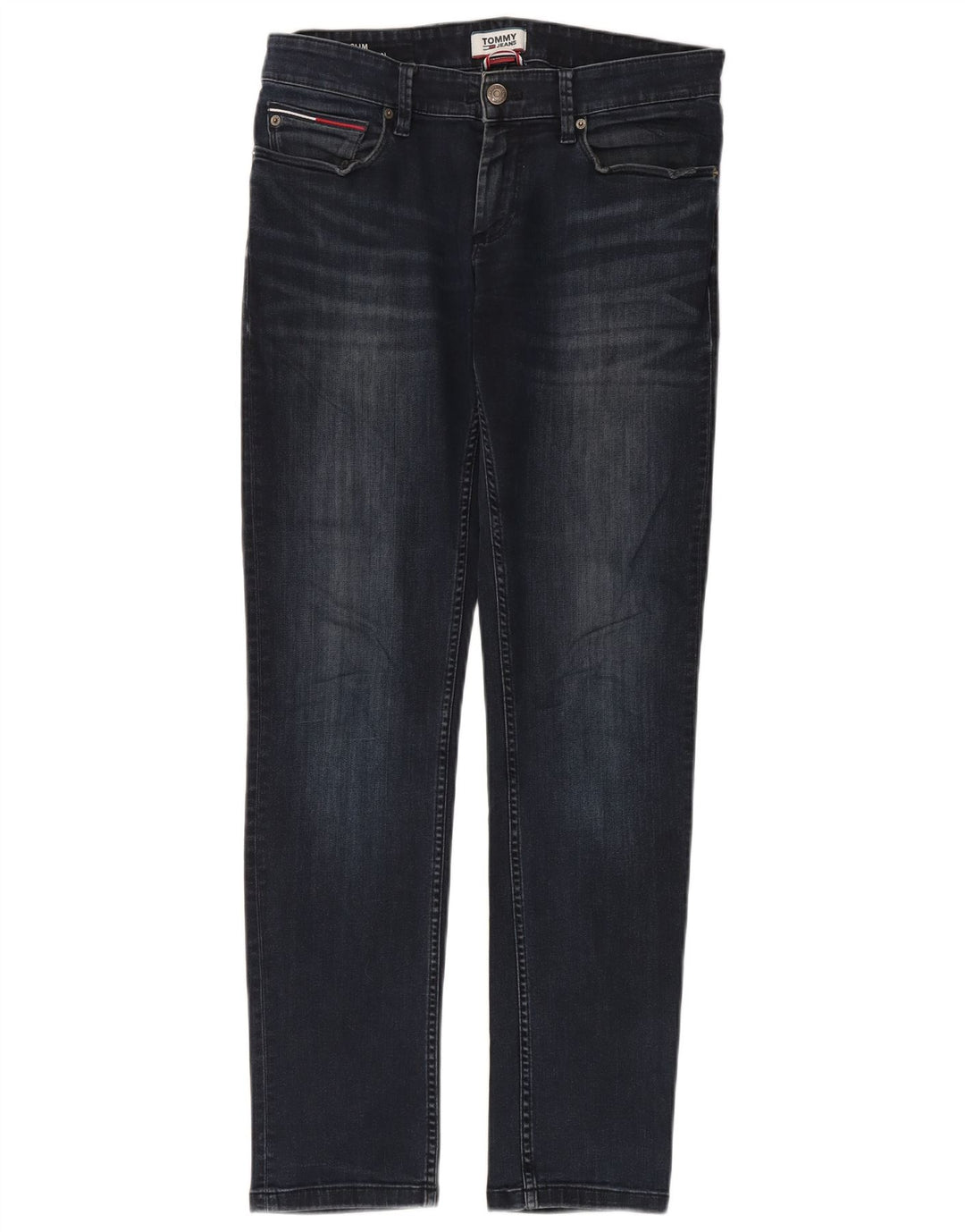 Jeans slim da uomo Tommy Hilfiger W30 L32 cotone blu navy