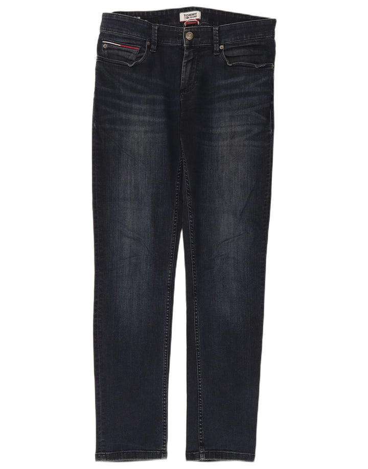 Jeans slim da uomo Tommy Hilfiger W30 L32 cotone blu navy