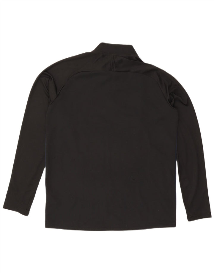 Nike Dri Fit Zip Neck Pullover Tuta da Uomo Top Large Nero Colourblock