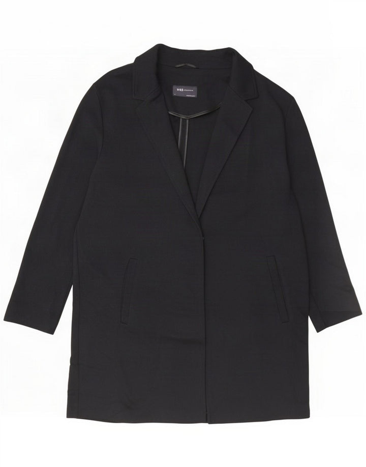 Marks & Spencer Cappotto da donna UK 14 Large Nero Poliestere
