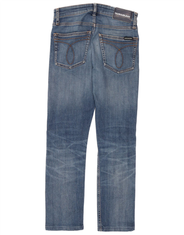 Jeans slim da uomo Calvin Klein W28 L27 cotone blu