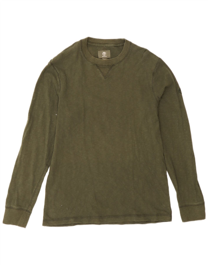 Timberland Top da uomo a manica lunga piccolo in cotone verde