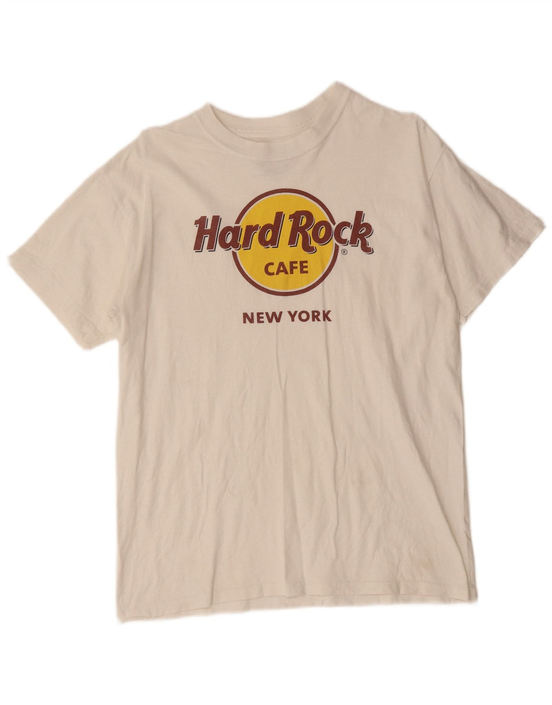 HARD ROCK CAFE T-shirt grafica da donna Top UK 14 Cotone bianco medio