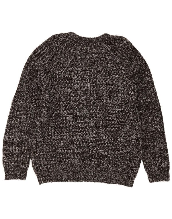French Connection Maglione da uomo con scollo a barca Maglione in acrilico chiazzato grigio medio
