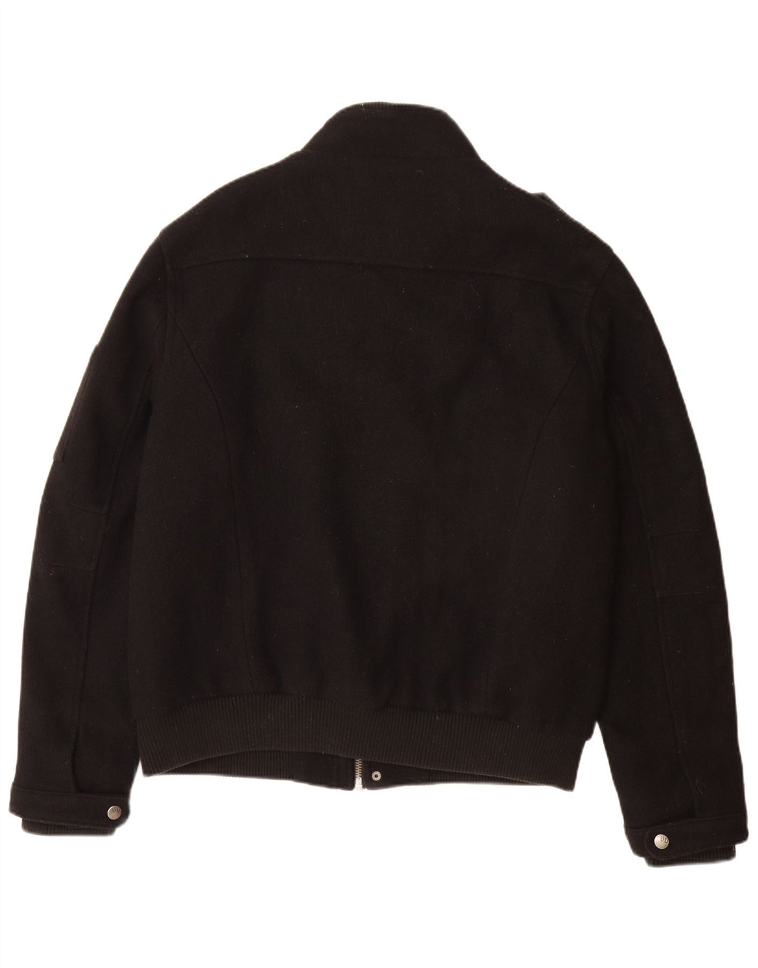 ANGELO LITRICO Giubbotto bomber militare da uomo UK 42 XL Lana nera