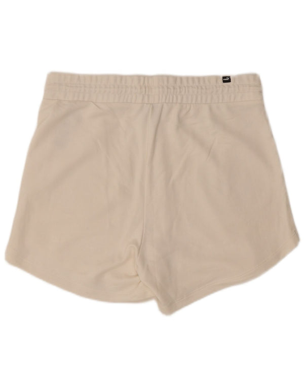 Pantaloncini sportivi da donna Puma UK 18 XL cotone bianco sporco