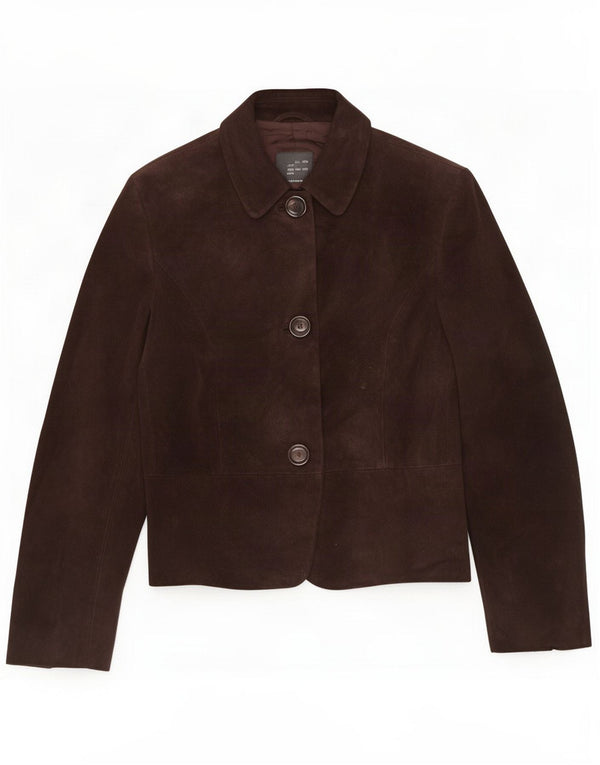 Giacca Donna Fabrizio Lenzi in Camoscio IT 46 Large Pelle Marrone