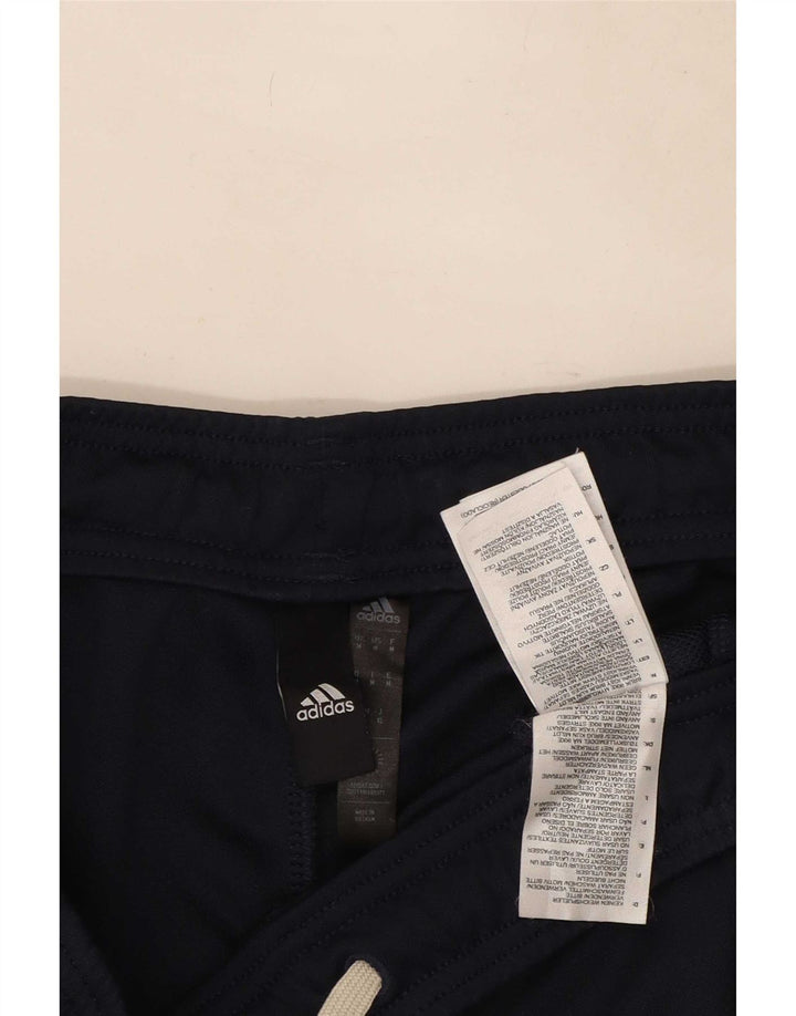 Pantaloni da tuta da uomo Adidas Medium in poliestere color block blu navy