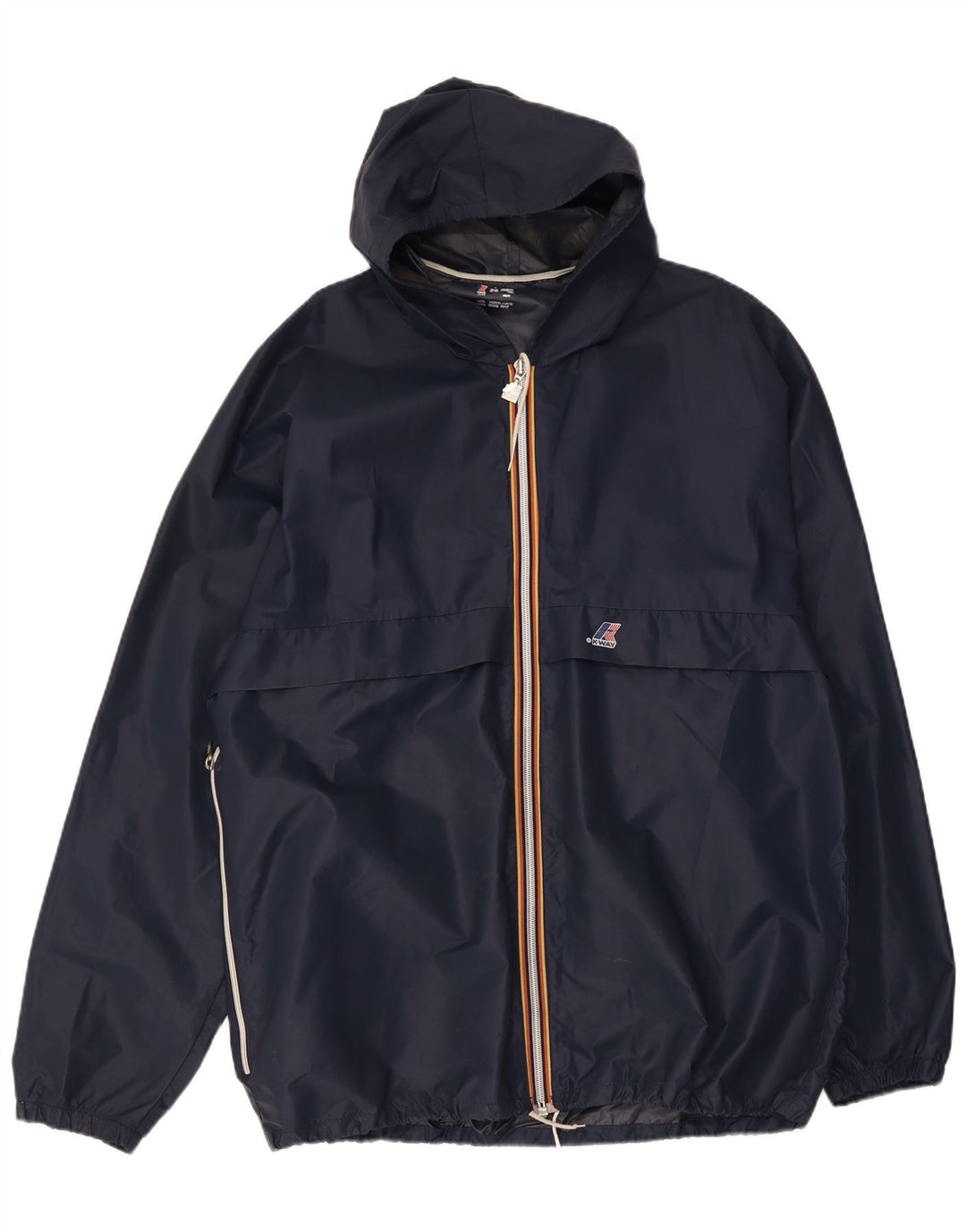 Giacca antipioggia da uomo con cappuccio K-Way UK 40 Large Blu Navy