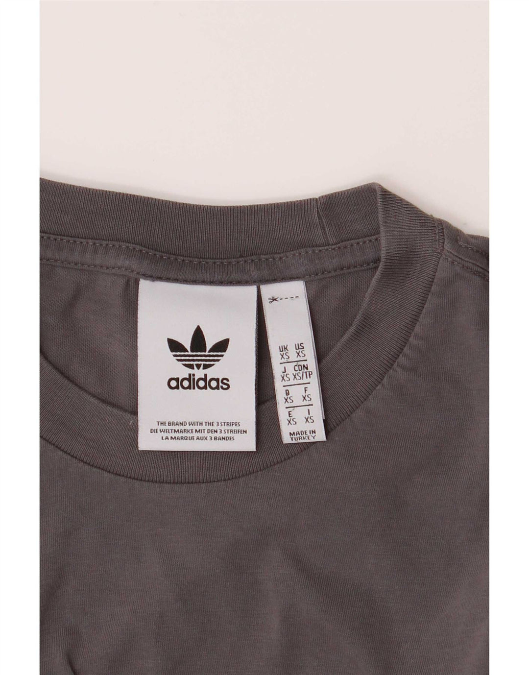 T-shirt Adidas da uomo Top XS in cotone grigio