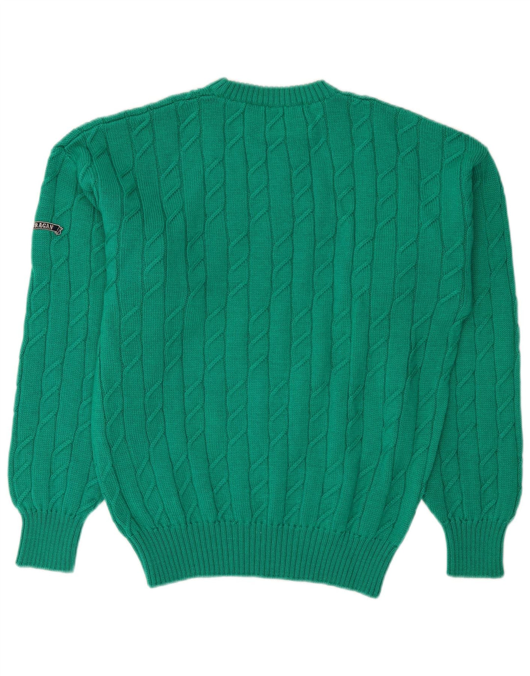 Maglione maglione girocollo da uomo Ouragan piccolo verde lana vergine