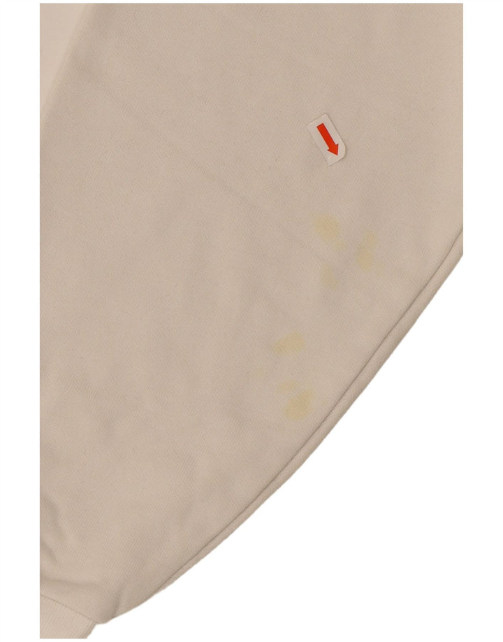 LEVI'S Felpa con grafica corta oversize da donna UK 6 XS Bianca