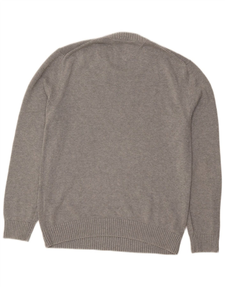 Maglione maglione girocollo da uomo Tommy Hilfiger in cotone grigio medio