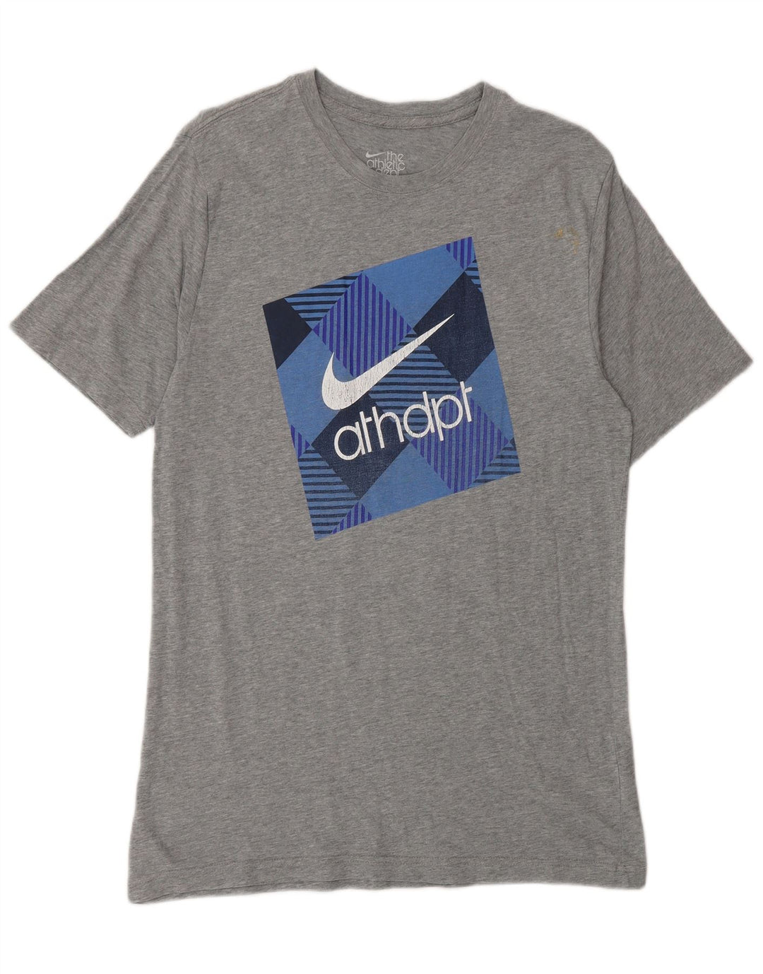 T-shirt grafica Nike da uomo con vestibilità standard, top in cotone mélange grigio medio