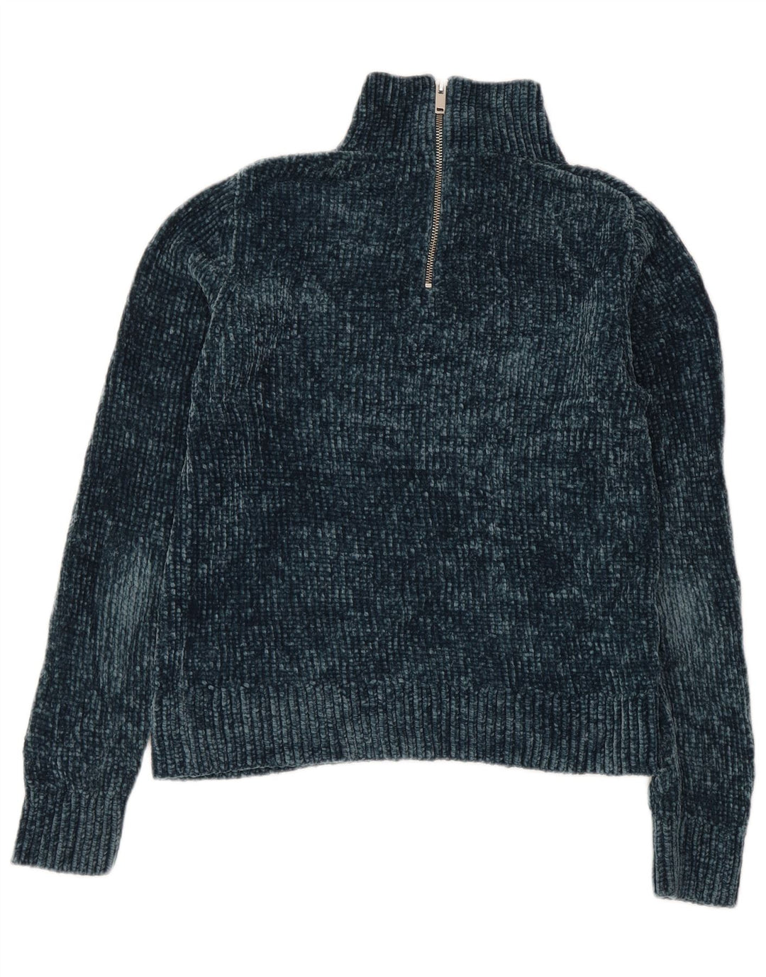 Maglione da donna con collo con zip Cos UK 6 XS Poliestere turchese