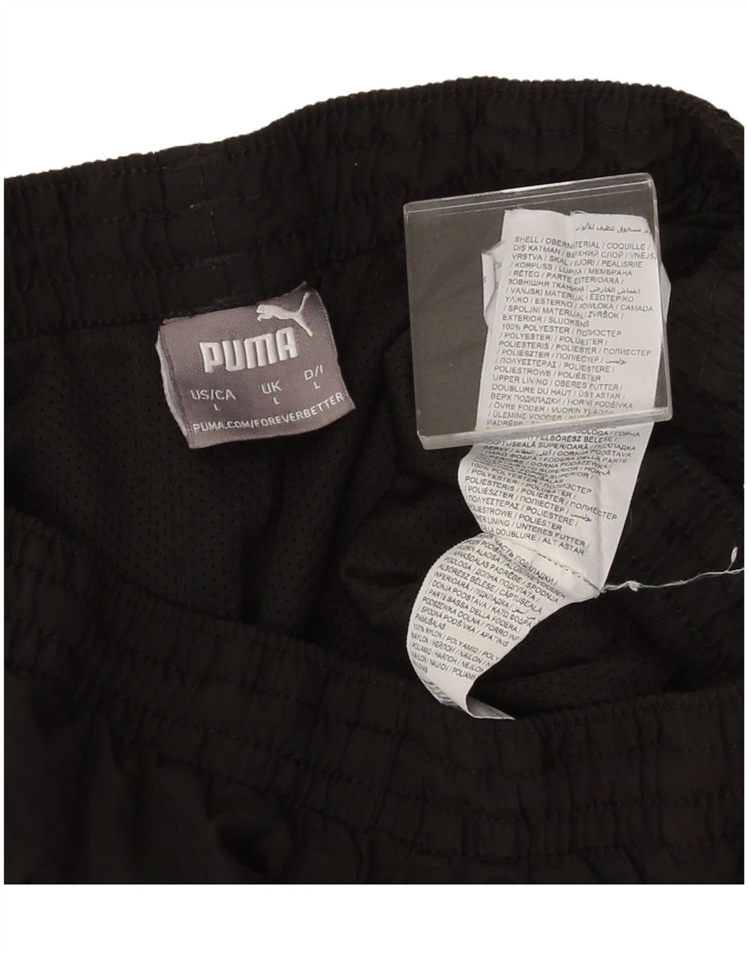 Pantaloni da tuta da uomo Puma Large neri in poliestere