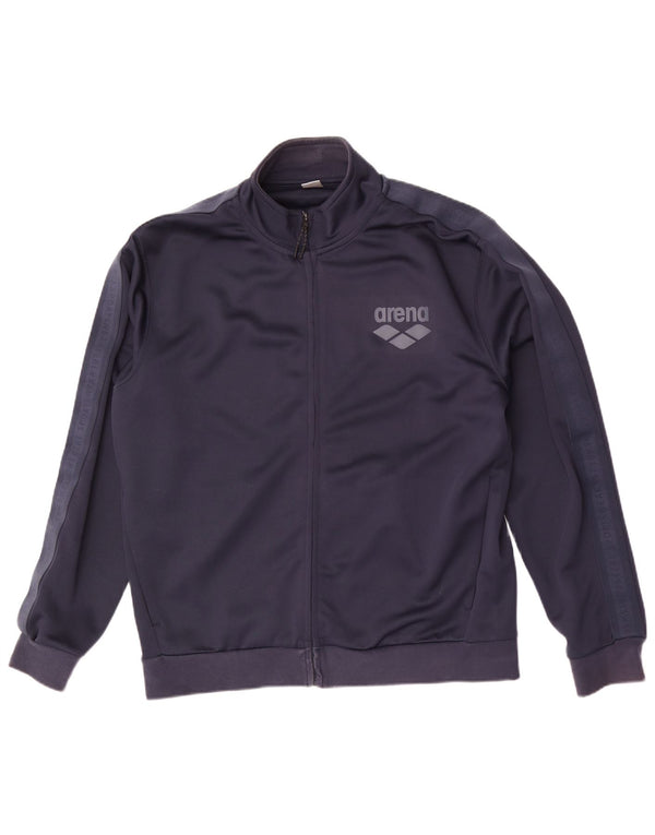 Giacca da ginnastica da uomo Arena XL in poliestere blu navy