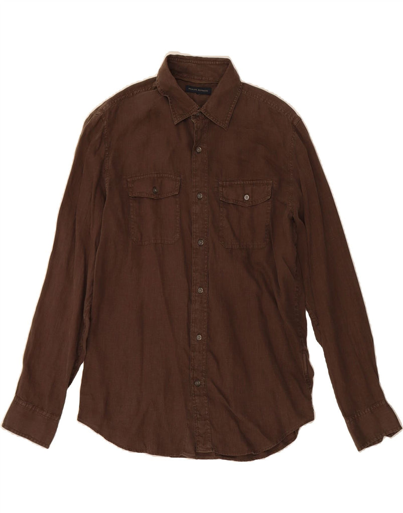 BANANA REPUBLIC Mens Shirt Small Brown Vintage Banana Republic and Second-Hand Banana Republic from Messina Hembry 