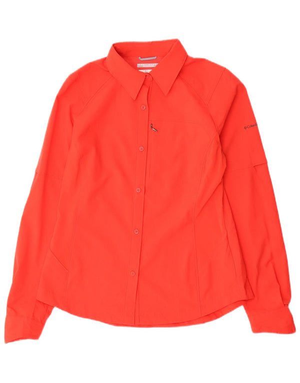 Camicia Columbia Omni-Shade da donna UK 12 Poliestere arancione medio
