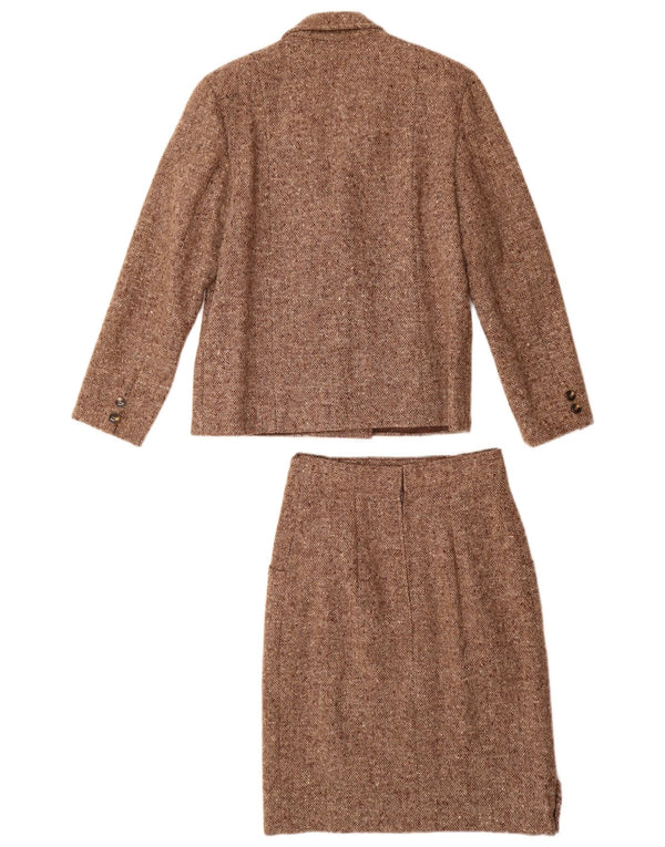 Set gonna vintage da donna in 2 pezzi media W24 marrone screziato