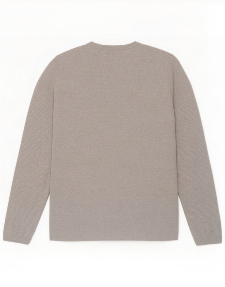 Maglione maglione girocollo da uomo Reiss in viscosa screziata grigio medio