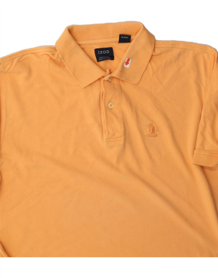 IZOD Mens Polo Shirt Medium Orange Cotton Vintage Izod and Second-Hand Izod from Messina Hembry 