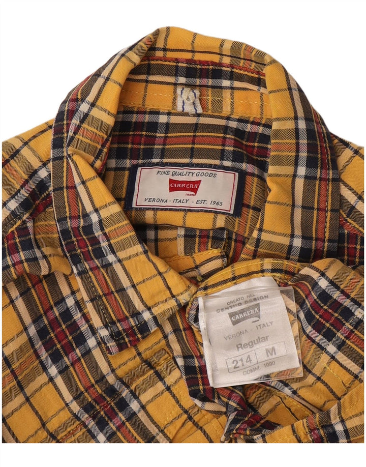 Camicia da uomo in flanella Carrera in cotone a quadri giallo medio