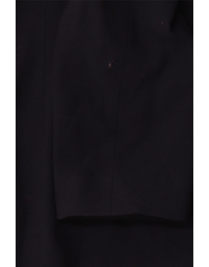 LAURA ASHLEY Giacca blazer a 4 bottoni da donna UK 16 Large in viscosa blu navy