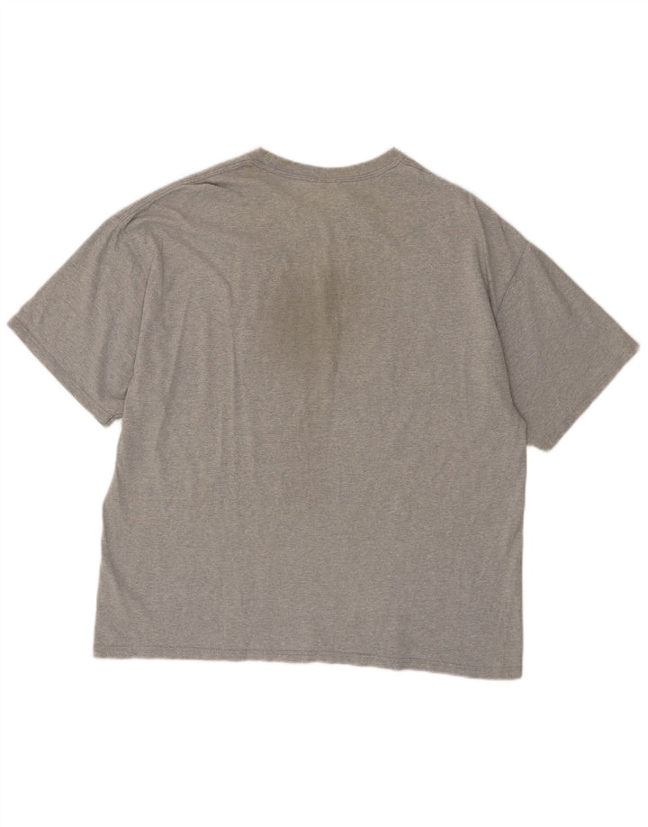 T-shirt da uomo CHAMPION Top grande in cotone chiazzato grigio