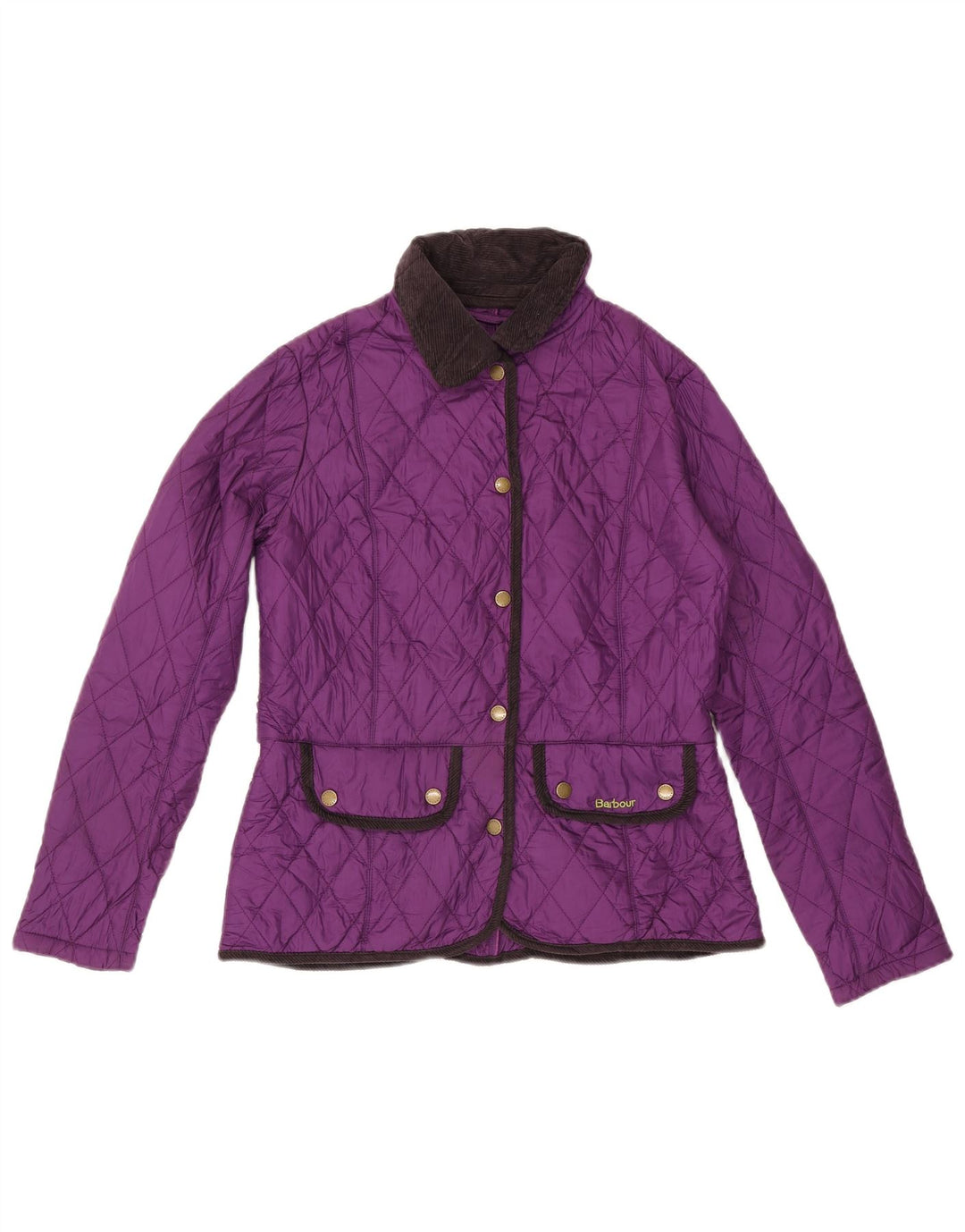 Giacca trapuntata da donna Barbour UK 12 Poliestere color block viola medio
