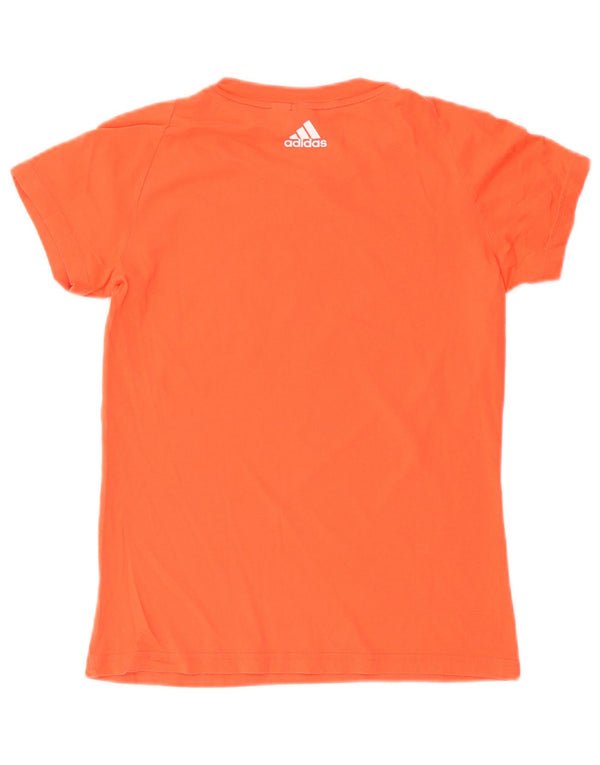 Maglietta grafica da donna Adidas Top UK 8 Small arancione