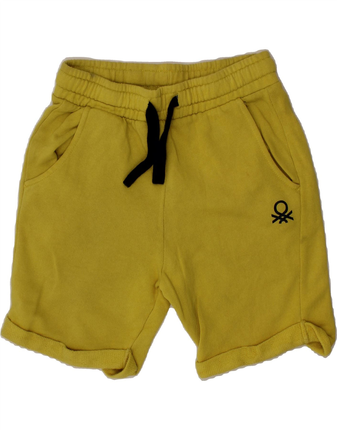 BENETTON Boys Sport Shorts 11-12 Years Yellow Vintage Benetton and Second-Hand Benetton from Messina Hembry 
