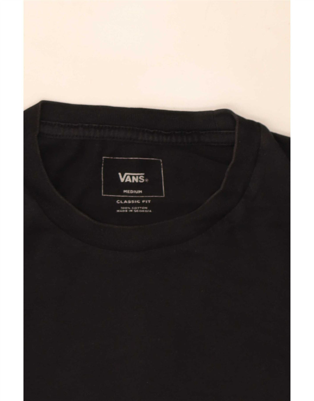 T-shirt grafica da uomo con vestibilità classica Vans, cotone medio nero