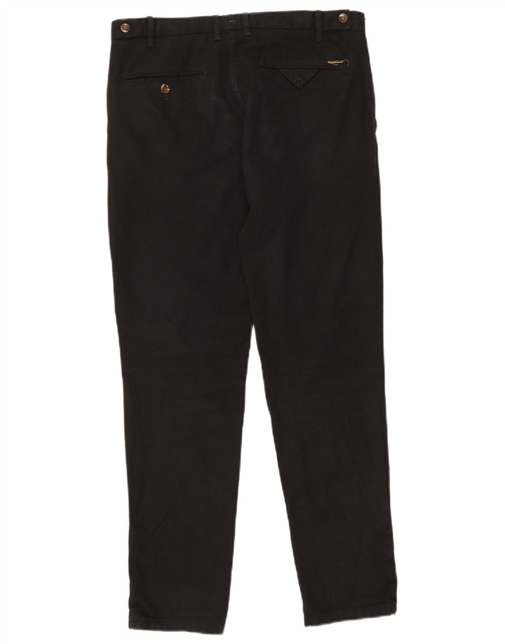Pantaloni da abito slim da uomo Zara EU 40 medio W31 L30 poliestere nero