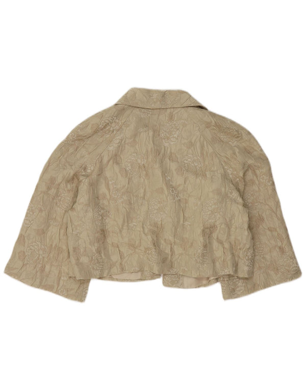 Giacca Bolero Autograph da donna Marks & Spencer UK 16 Grande floreale beige